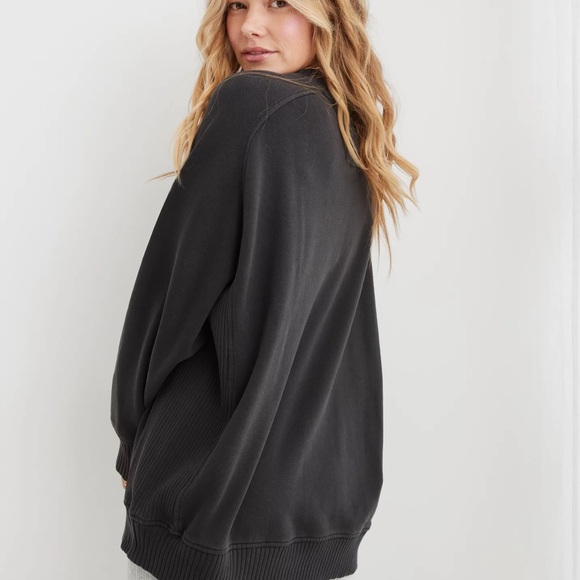 Aerie Down to Earth  ribbed crew sweatshirt - Picture 3 of 7